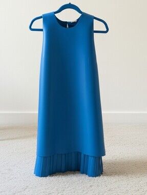 Q&A Women's Royal Blue Dress - Elegant Crew Neck